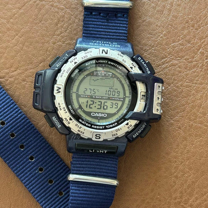 Casio Pro Trek PRT-40 Navy Digital Watch — Japan Import