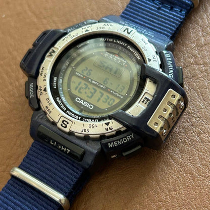 Casio Pro Trek PRT-40 Navy Digital Watch — Japan Import