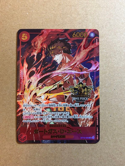 One Piece Portgas D. Ace character card model ST15-005 with 6000 power from Japan import