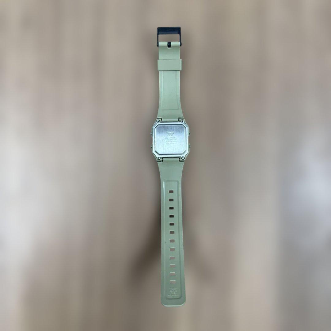 Casio Digital Square Watch LF-20W with Green Light Color — Japan Import
