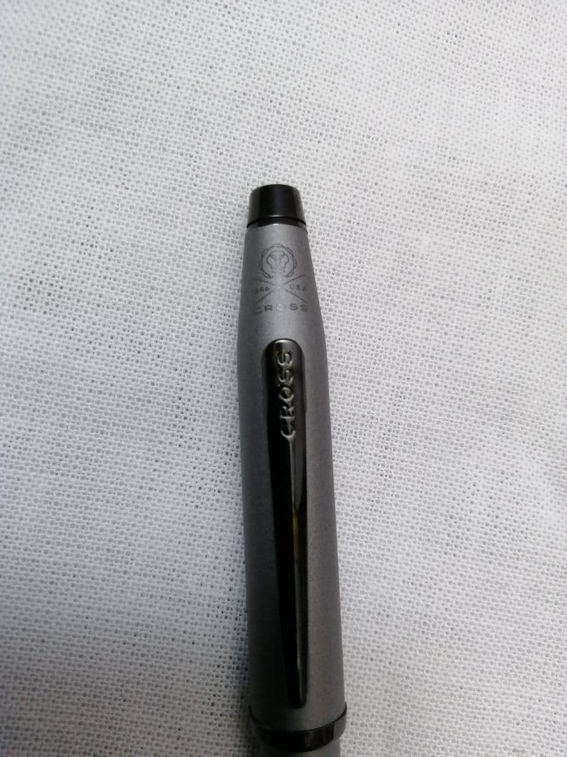 Cross Century II ballpoint pen in gunmetal gray brass with black ink twist mechanism