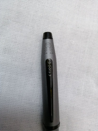 Cross Century II ballpoint pen in gunmetal gray brass with black ink twist mechanism