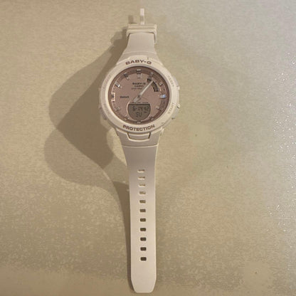 Casio Baby-G BSA-B100 Watch with Bluetooth and Step Tracker, White — Japan Import