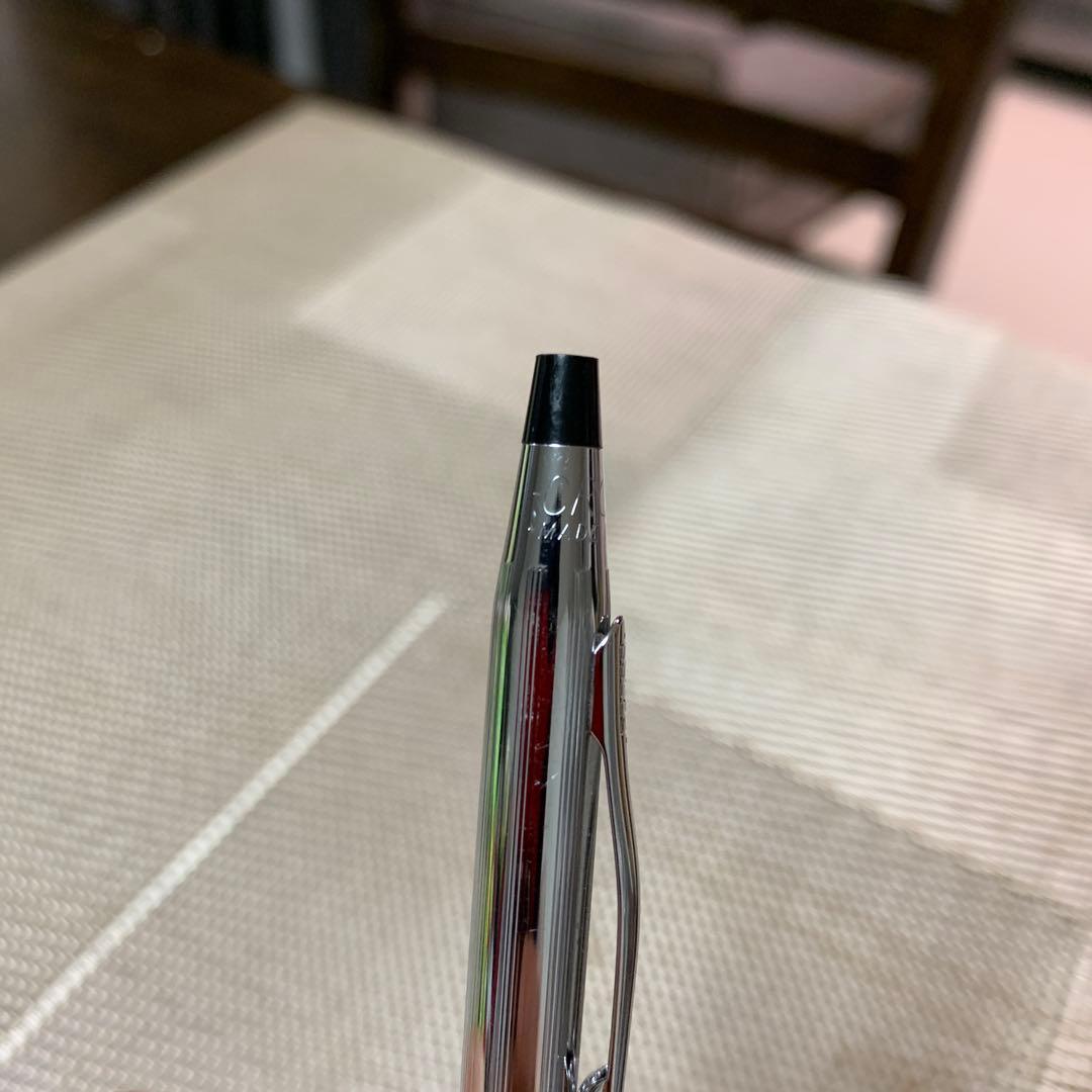 Cross brand silver ballpoint pen body with slim and refined design