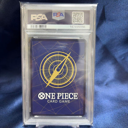 Bandai One Piece Monkey D. Luffy OP03 SR Parallel collectible card graded PSA 9 Mint with model EB03-053