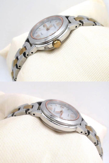 Casio Sheen Radio-Controlled Solar Watch Natural Garden Design Silver Gold