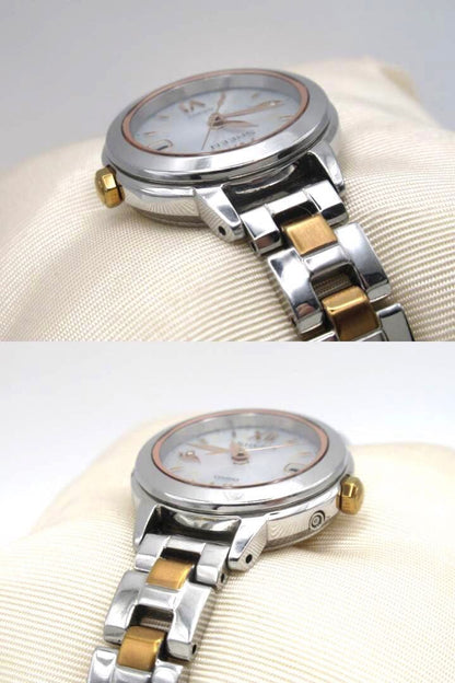 Casio Sheen Radio-Controlled Solar Watch Natural Garden Design Silver Gold