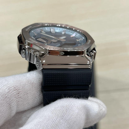 Casio G-Shock GBM-2100A-1A2JF Analogue Digital Watch with Metal Bezel and Light Blue Dial — Japan Import