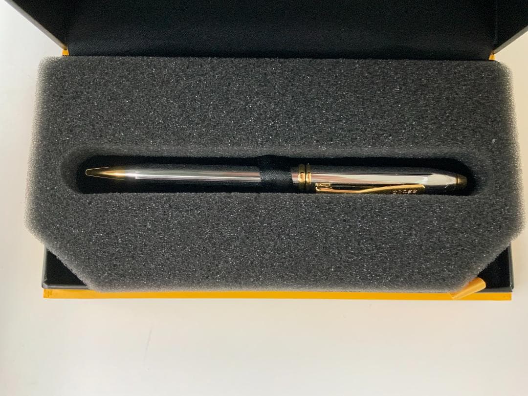 Cross Silver and Gold Ballpoint Pen with Case