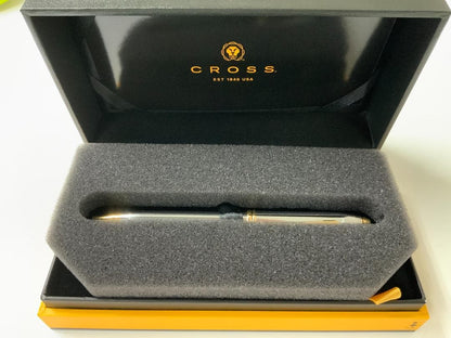 Cross Silver and Gold Ballpoint Pen with Case