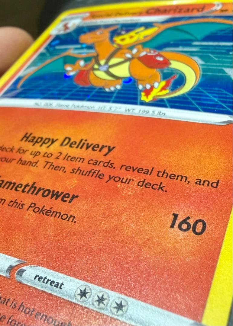 Unopened Pokemon special delivery Charizard promo card SWSH075 sealed in original shield pack from Japan