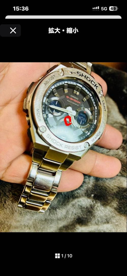 Casio G-Shock G-STEEL GST-W110D Model Radio Solar Watch with Spare Bands