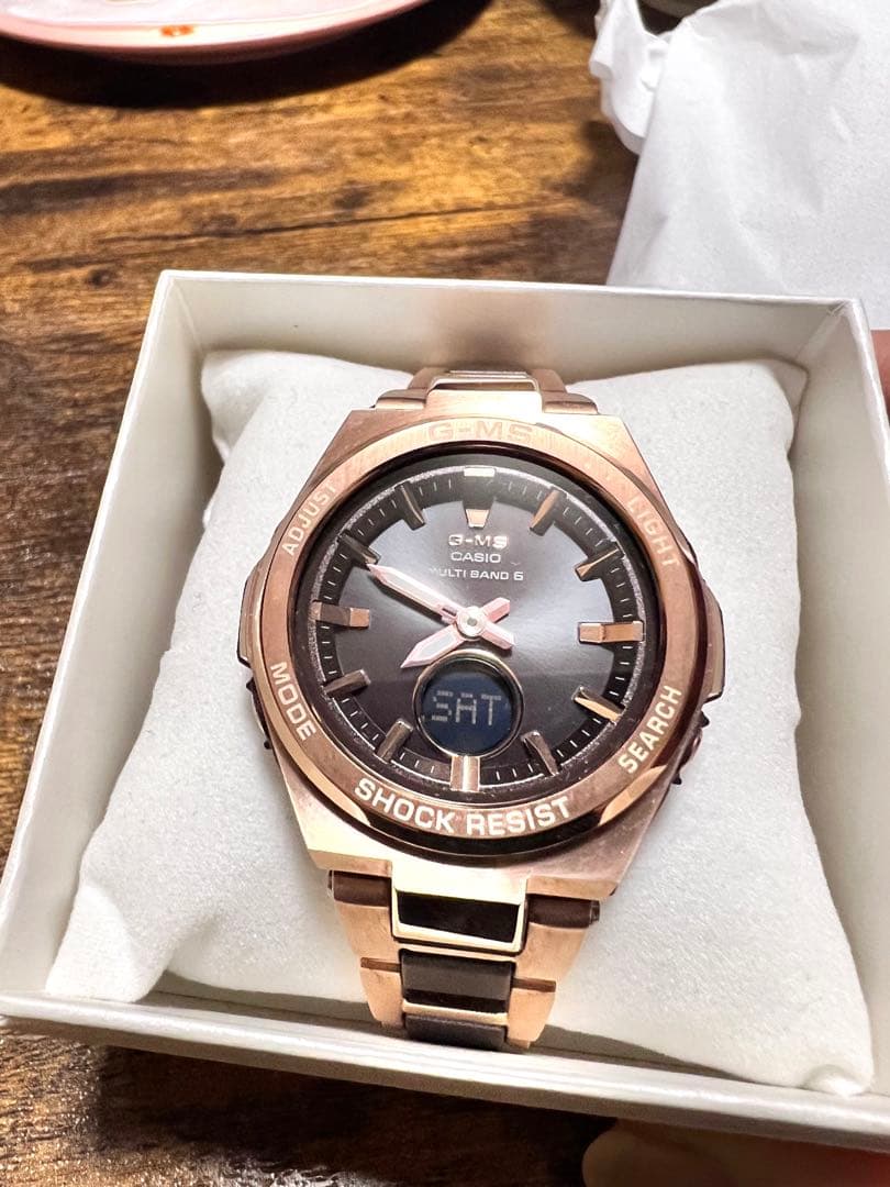 Casio Baby-G Pink Gold Watch with Stainless Steel Band Japan Import