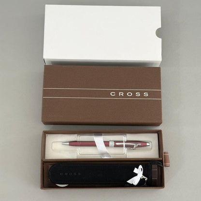 Cross Sensament Scarlet Red Model AT0412-3 Pen with Heart Charm and Box — Japan Import