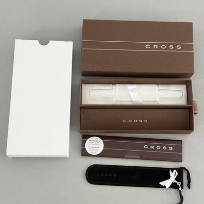 Cross Sensament Scarlet Red Model AT0412-3 Pen with Heart Charm and Box — Japan Import