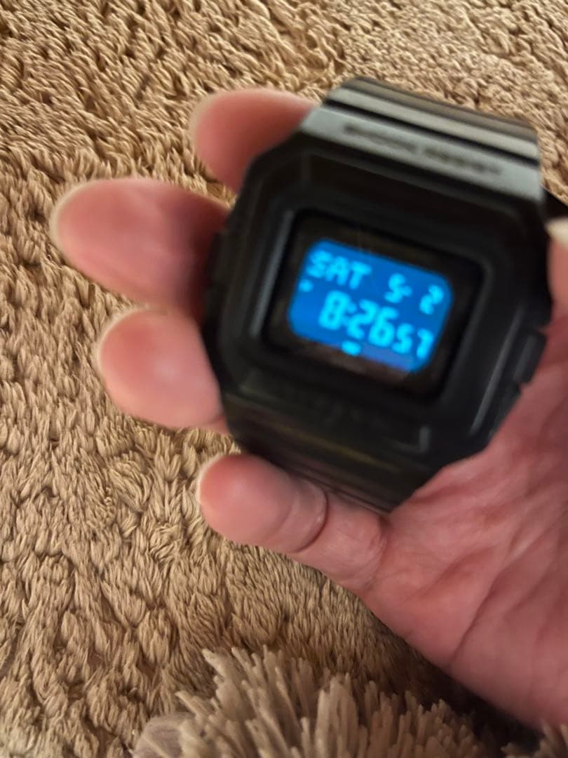 Casio G-Shock DW-D5500 Digital Watch All Black Used — Japan Import