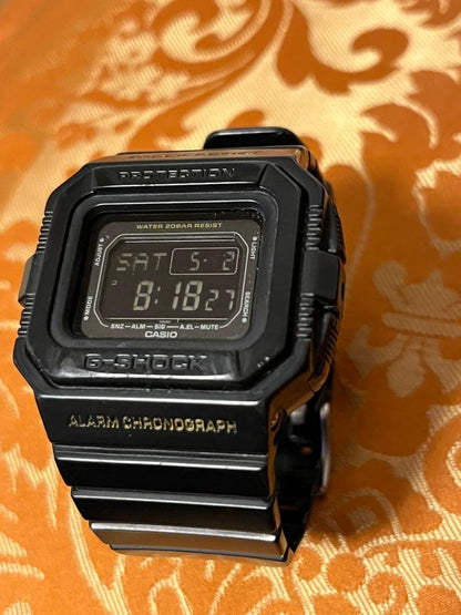 Casio G-Shock DW-D5500 Digital Watch All Black Used — Japan Import