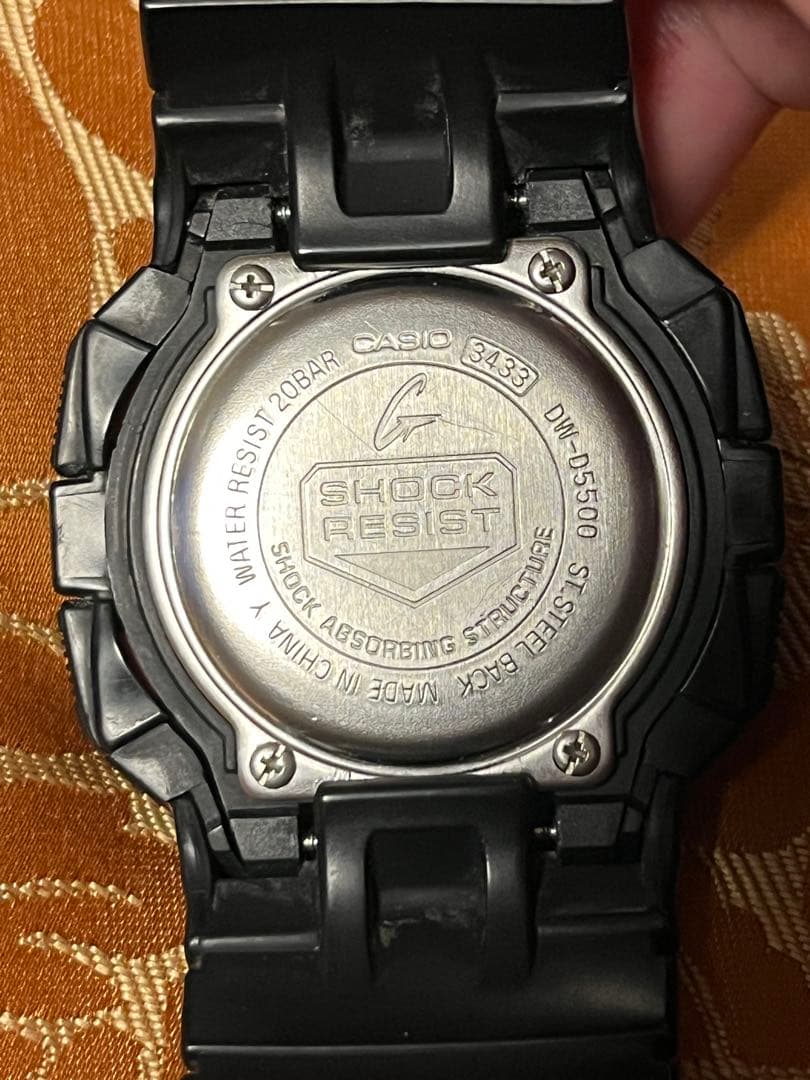 Casio G-Shock DW-D5500 Digital Watch All Black Used — Japan Import