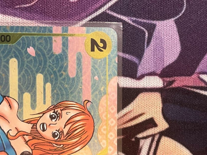One Piece Card Game Nami OP06-101 promo card from Japan shown with detailed artwork