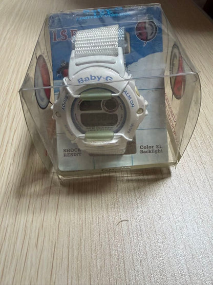 Casio Baby-G White Watch with EL Backlight Shock Resistant Japan Import