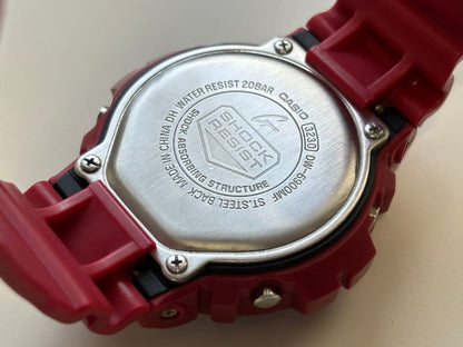 Casio G-Shock Vintage Metal Red Three-Eyed Model DW-6900MF Rare Discontinued Collectible