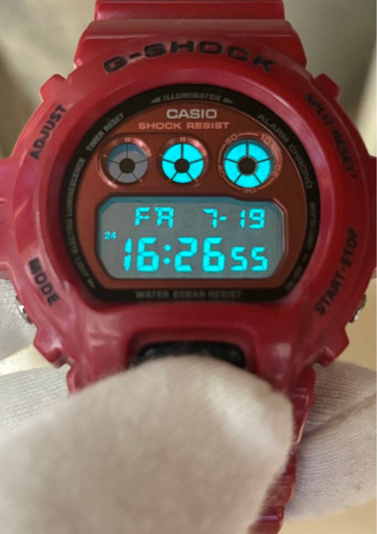 Casio G-Shock Vintage Metal Red Three-Eyed Model DW-6900MF Rare Discontinued Collectible
