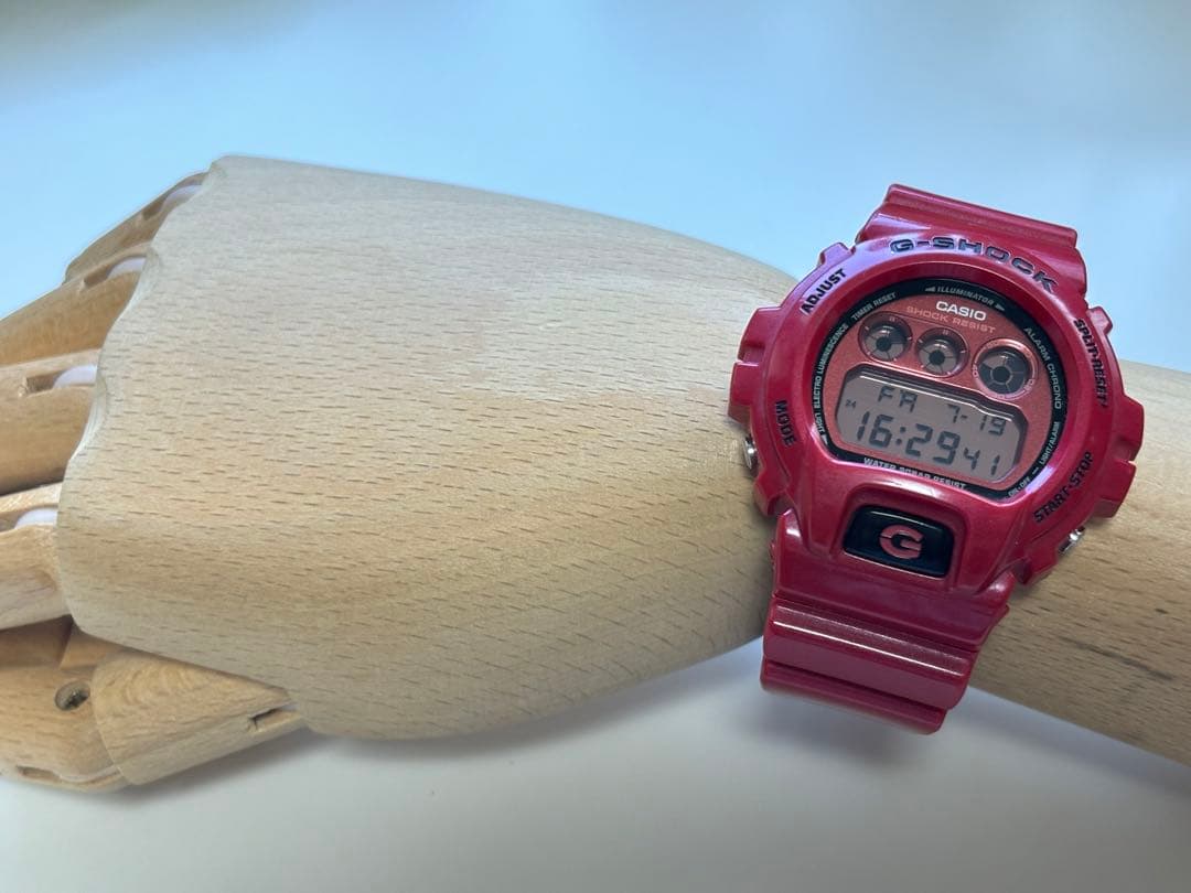 Casio G-Shock Vintage Metal Red Three-Eyed Model DW-6900MF Rare Discontinued Collectible