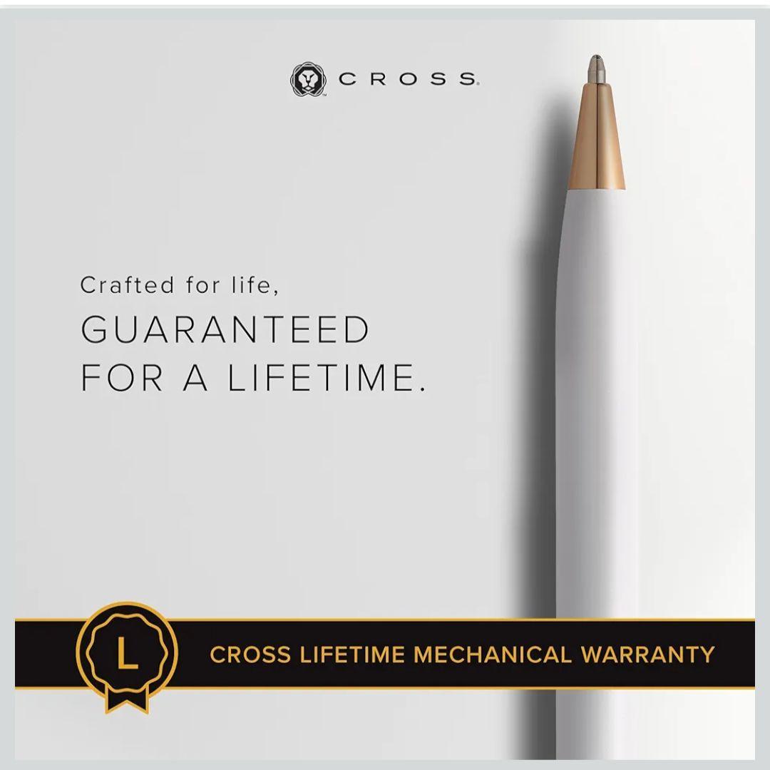 Cross Century II Pearl White Lacquer Ballpoint Pen Model with Premium Gift Box and Shipper