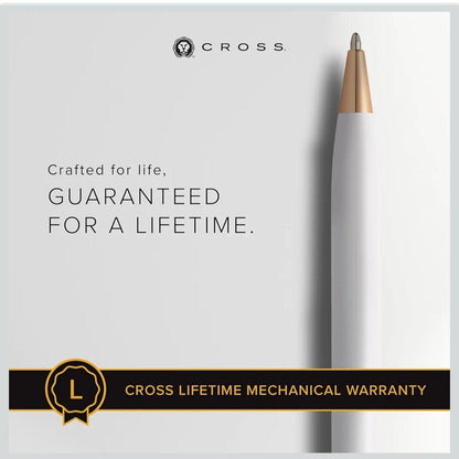 Cross Century II Pearl White Lacquer Ballpoint Pen Model with Premium Gift Box and Shipper