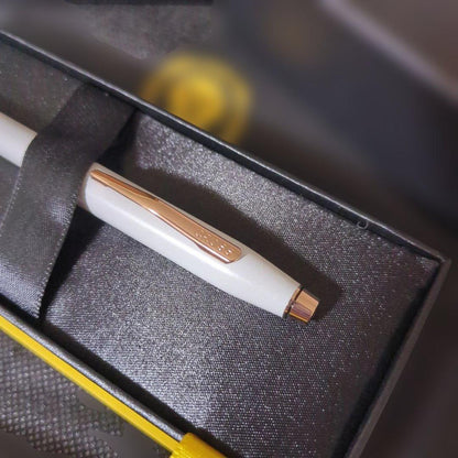 Cross Century II Pearl White Lacquer Ballpoint Pen Model with Premium Gift Box and Shipper