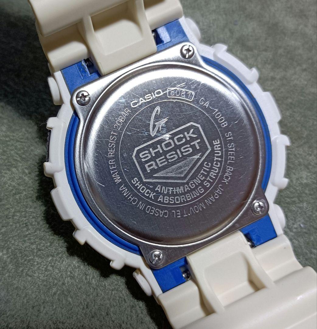 Casio G-Shock GA-100B White Digital and Analog Watch — Japan Import
