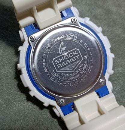 Casio G-Shock GA-100B White Digital and Analog Watch — Japan Import