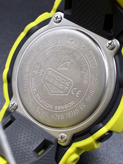Casio G-Shock Series G-Squad GBD-800LU-9JF Digital Watch Bluetooth Step Tracker Yellow — Japan Import