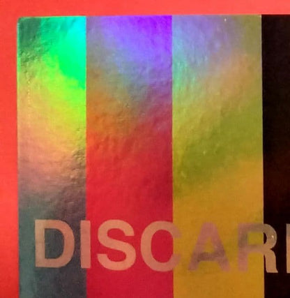 Japanese test print Holorama card error with colorful glitter, hologram elements, and discard display in used condition
