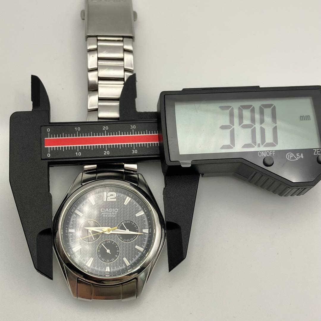 Casio Argento WR Black Watch for Men