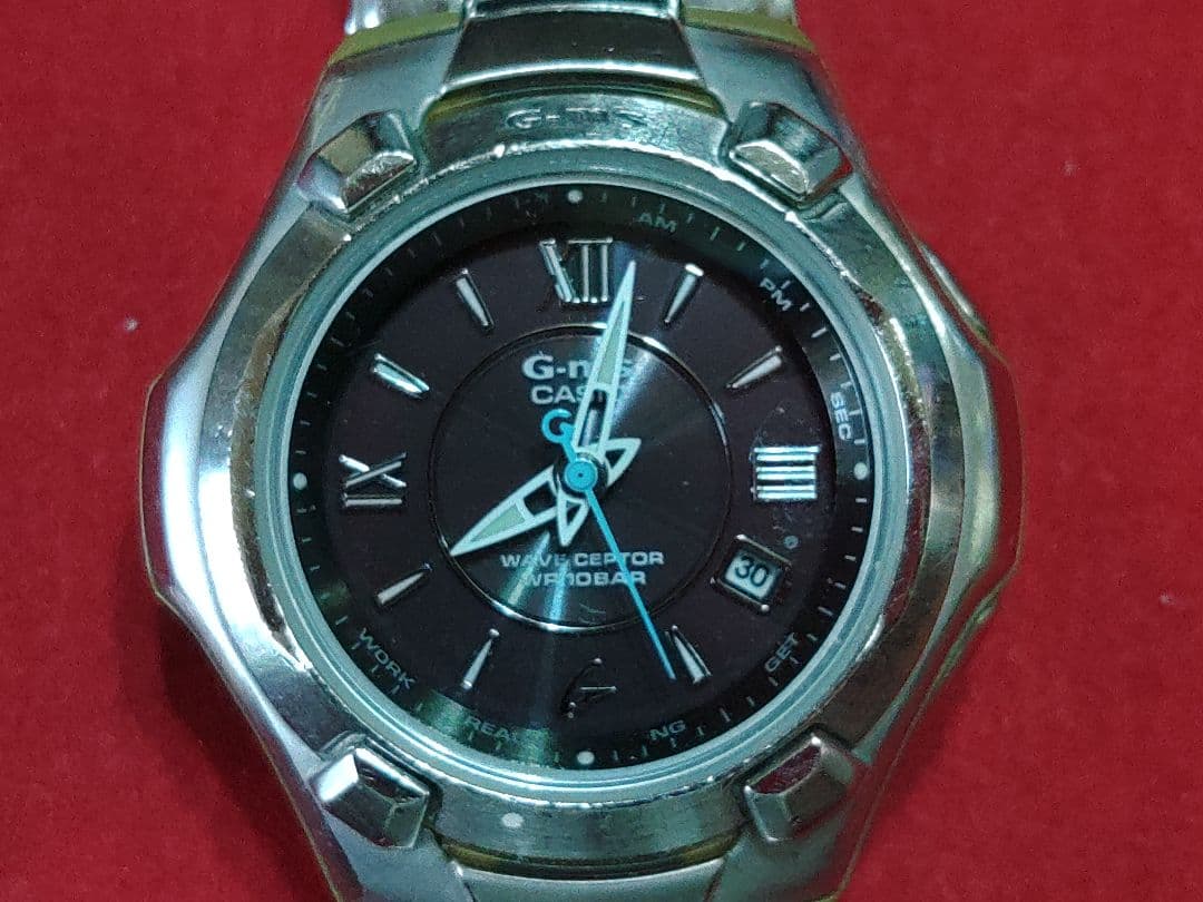 Casio Baby-G G-ms Radio Solar Watch Analog Black Dial Metal Band Japan Import