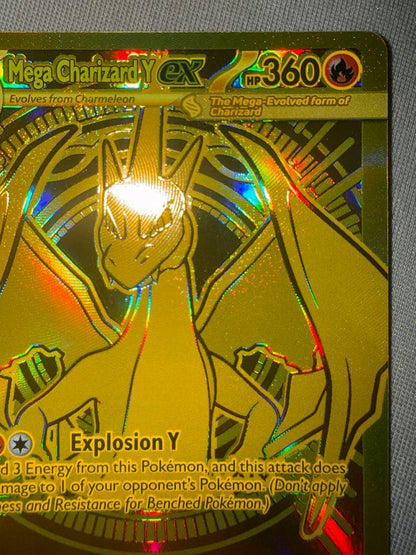 Rare English Mega Charizard Y EX Pokemon Card from Japan import in excellent used condition