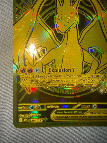 Rare English Mega Charizard Y EX Pokemon Card from Japan import in excellent used condition
