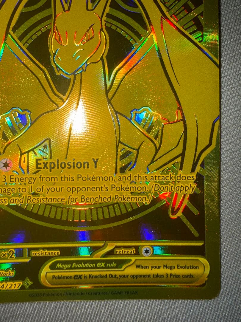 Rare English Mega Charizard Y EX Pokemon Card from Japan import in excellent used condition