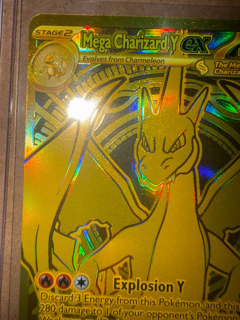 Rare English Mega Charizard Y EX Pokemon Card from Japan import in excellent used condition