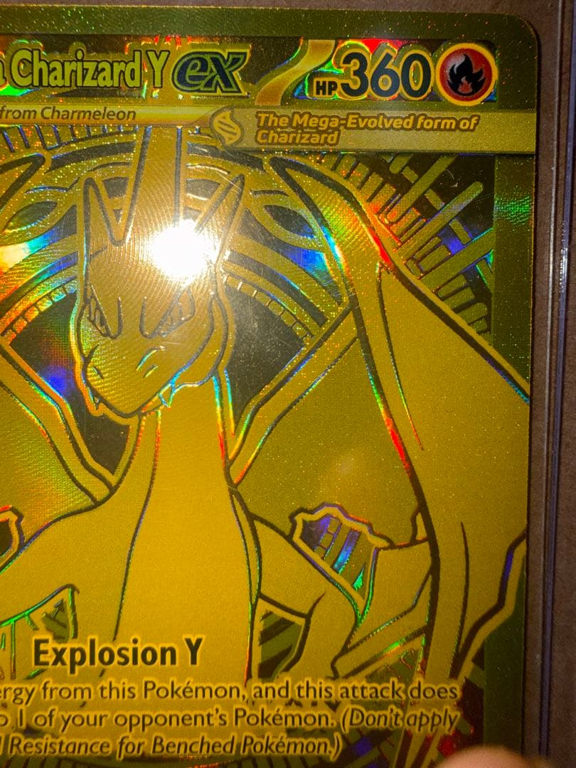 Rare English Mega Charizard Y EX Pokemon Card from Japan import in excellent used condition