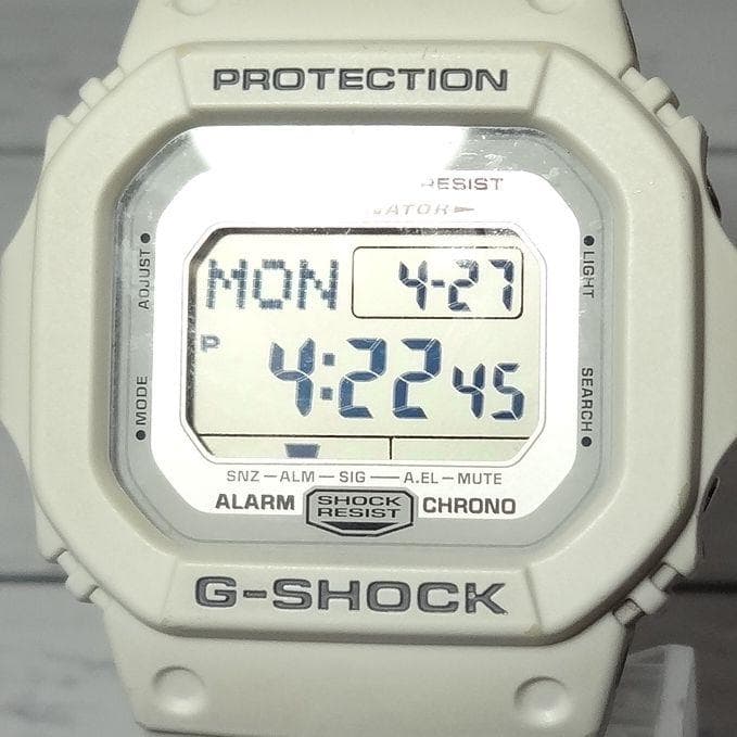 Casio G-Shock DW-5600P Square Watch White Shock Resistant 20 ATM Tested & Working — Japan Import