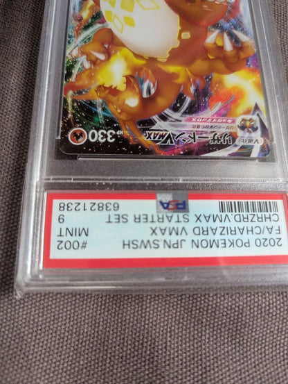 Bandai Pokemon Card Game VMAX Starter Set Charizard PSA9 graded single card from Sword & Shield series Japan import