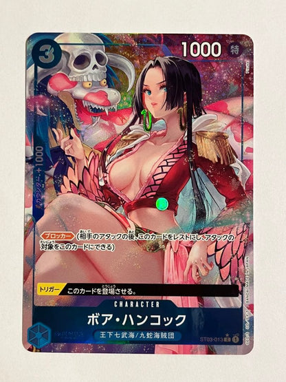 One Piece trading card featuring Boa Hancock ST03-013 C★Parallel rarity Japanese import