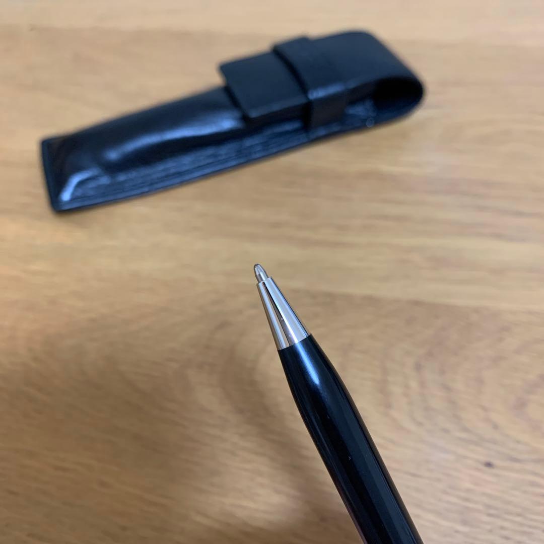 Cross Brand Ballpoint Pen and Pen Case Set Black — Japan Import