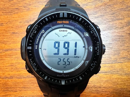 Casio Pro Trek Triple Sensor T Solar Watch PRW-3000