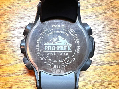 Casio Pro Trek Triple Sensor T Solar Watch PRW-3000