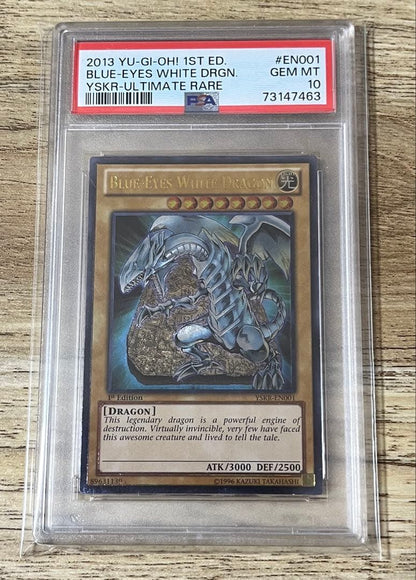 Yugioh Blue Eyes White Dragon YSKR-EN001 Ultimate Rare PSA 10 2013 Japanese edition card