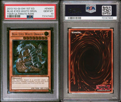 Yugioh Blue Eyes White Dragon YSKR-EN001 Ultimate Rare PSA 10 2013 Japanese edition card