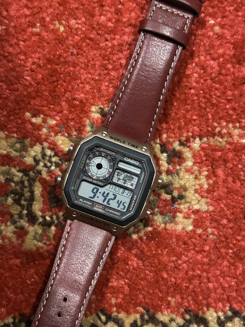 Casio AE-1200WH Digital Watch with World Time and 10 Year Battery — Japan Import